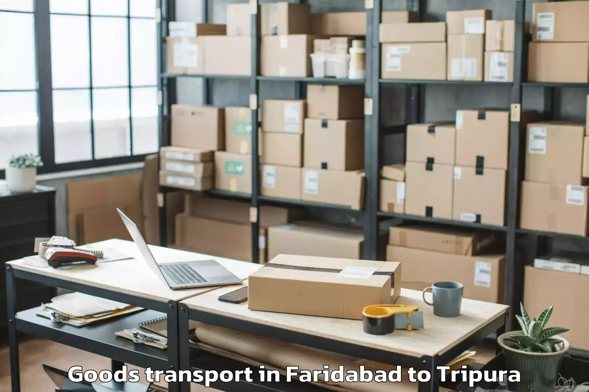 Get Faridabad to Agartala Goods Transport